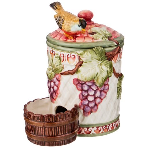 БАНКА ДЛЯ СОЛИ LEFARD ПТИЦА И ВИНОГРАД 11*16*18 СМ