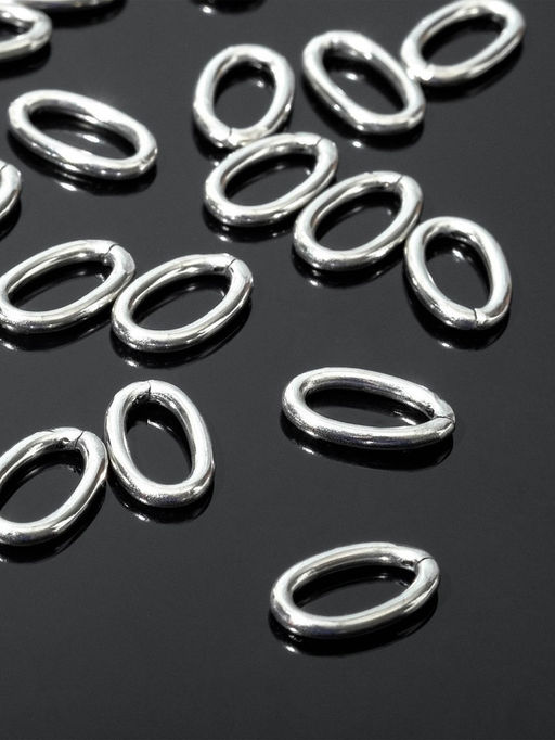 Цена за 2 шт. Кольцо соединительное, 11?7 мм, набор 30 шт. цвет серебро