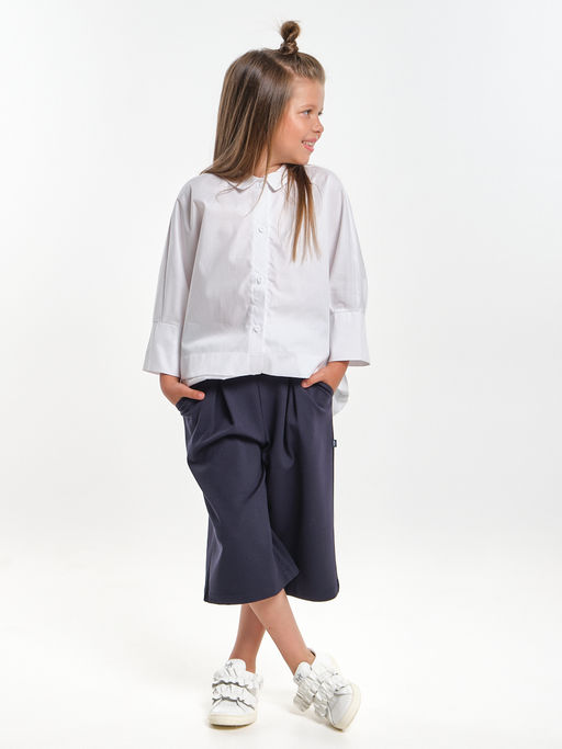 Рубашка для девочки подросткам школьная форма UD 7948 голубой - Mini maxi фото 6