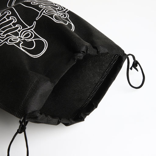 Цена за 2 шт. Мешок для обуви на шнурке, с прозрачной вставкой, принтом, размер 27×0.5×36 см, спанбонд, чёрный