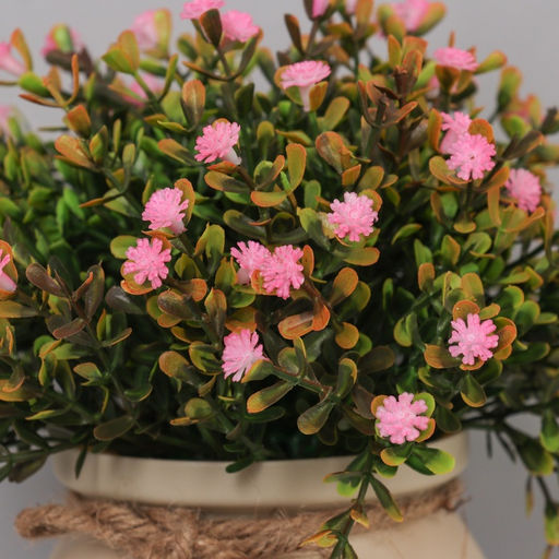 Искусственный цветок в горшке Астра махровая мини, 17?10 см, МИКС