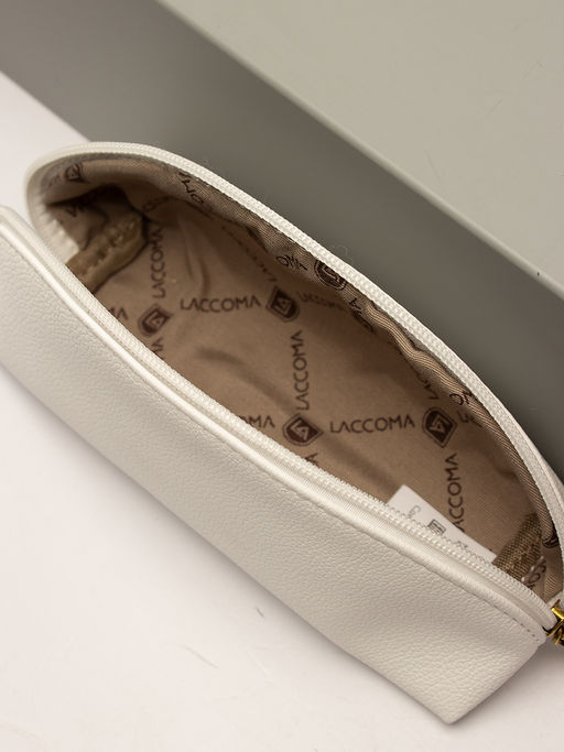 LACCOMA косметичка Анетта-826-белый эко кожа хлопок  фото 4