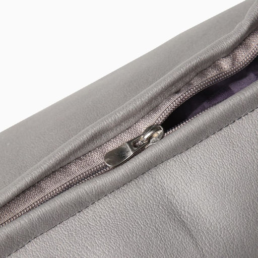 Наволочка декоративная Этель кожзам 45х45 см, серый  фото 3