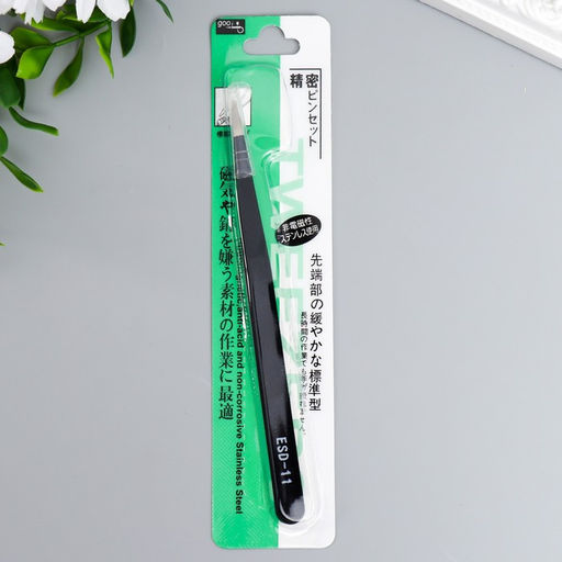 Пинцет для творчества прямой Чёрный острый 14х0,8 см - Simaland фото 3