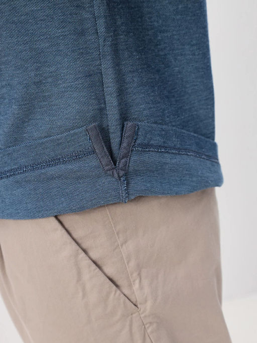 Джемпер мужской с воротником поло короткий рукав GREG G144V-PH4-OZ2 (голубой) фото 7