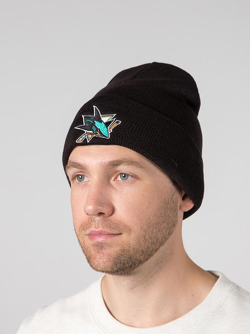 Шапка AMERICAN NEEDLE арт. 21019B-SJS San Jose Sharks Cuffed Knit NHL (черный) фото 3