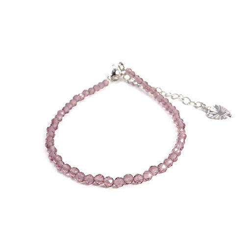 Браслет Шпинель с алмазной огранкой Гранатовый 3мм