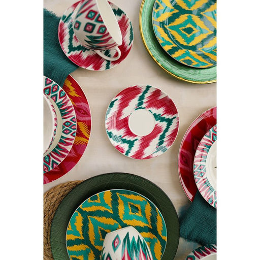 Тарелка фарфоровая десертная Доляна Askm, d=20,5 см, цвет зелёный  фото 10