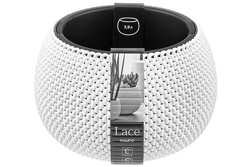 Кашпо 3,9 л 29*29*20 см "Сфера" белое (модель 573)