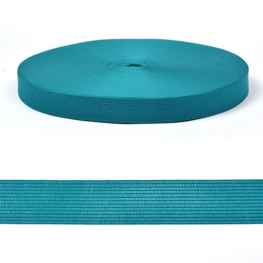 Тесьма вязаная окантовочная 22мм арт.001-22 плотность 2,4 г/м цв.140 морская волна уп.100м