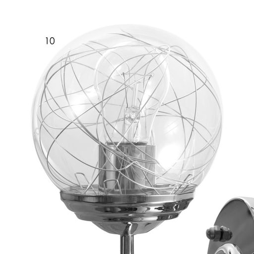 Бра «Франни», Е27, 40 Вт, 19×15×26 см, серебро