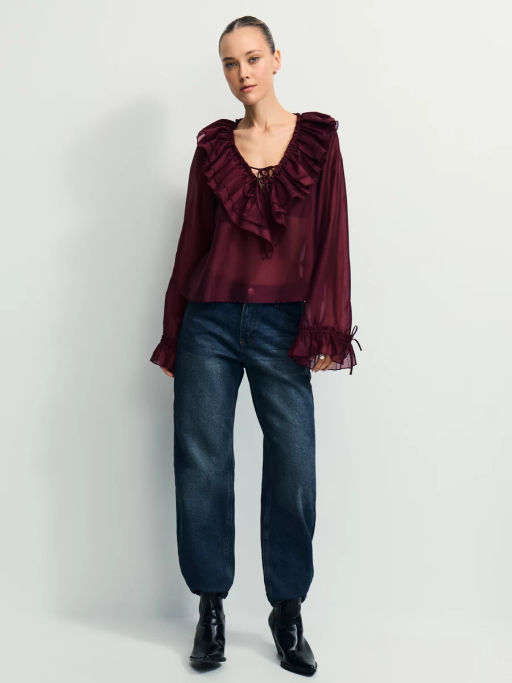 Блуза из шифона с воланами / Zarina