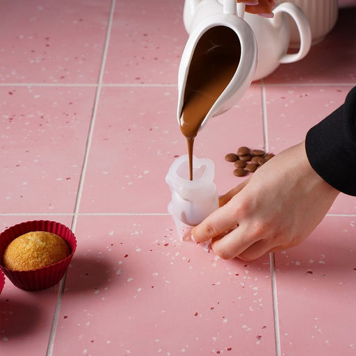 Цена за 2 шт. Молд для заливки новогодний Оленёнок, силикон, 6?3?6 см, прозрачный