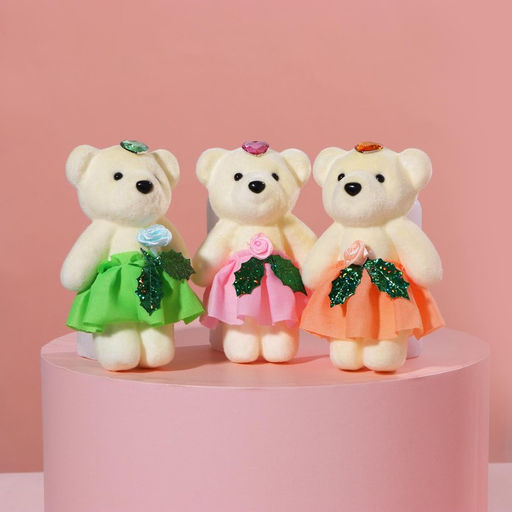 Цена за 12 шт. Игрушка из пенопласта «Мишка с цветком», МИКС