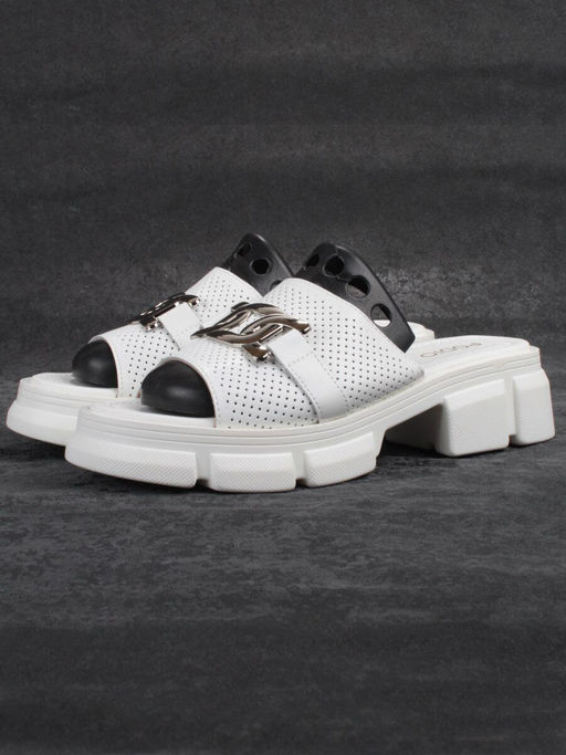 08-PEY148-1 WHITE Босоножки женские (натуральная кожа) - Фабричный китай фото 2