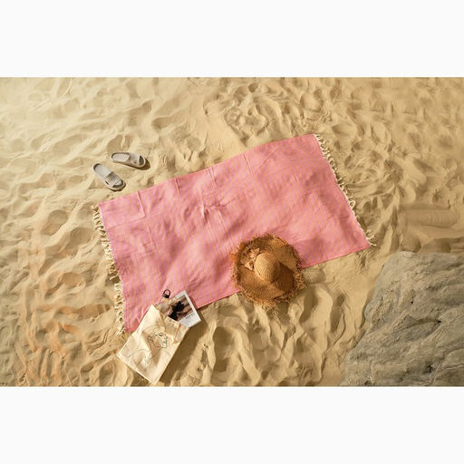 Пештемаль Полосы 100х180 см, розовый - Lovelife фото 7