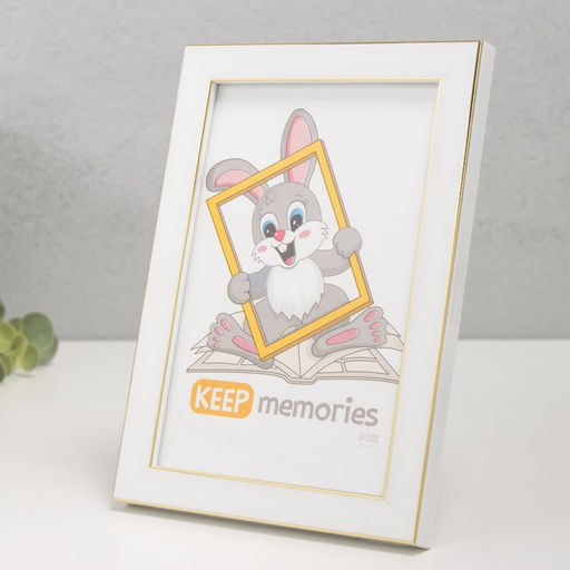 Цена за 2 шт. Фоторамка пластик "Акварель" 10х15 см, белый (пластиковый экран)