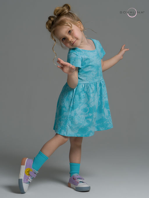 Платье Лето зайцы варенка бирюза - Sovalina фото 15