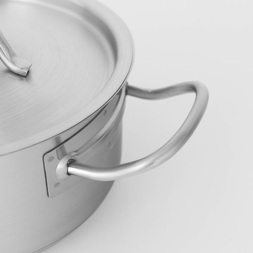 Кастрюля Hanna Knövell, 2 л, d=18 см, h=8 см, толщина стенки 0.6 мм, с крышкой, капсульное дно, индукция, нержавеющая сталь, хромированная