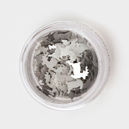 Глиттер пищевой фигурный олени серебряные - Кондимир фото 2