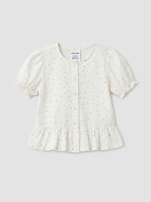 K?z ?ocuk Balon Kollu Poplin G?mlek