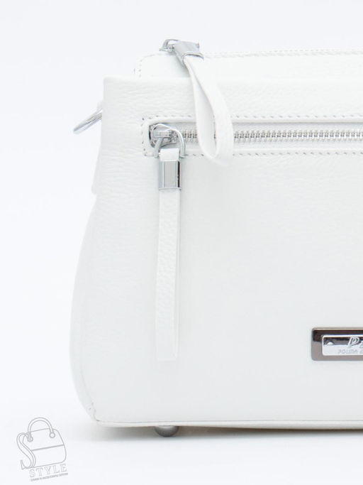 Сумка женская кожаная 1025CH white Polina&Eiterou