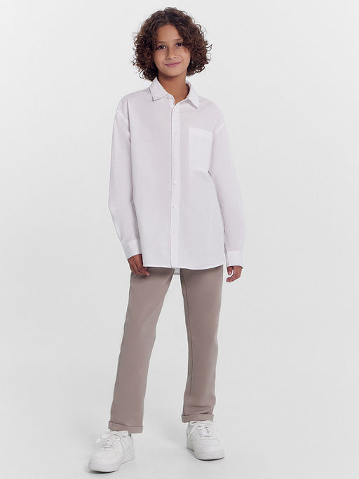 Брюки для мальчиков в коричневом цвете