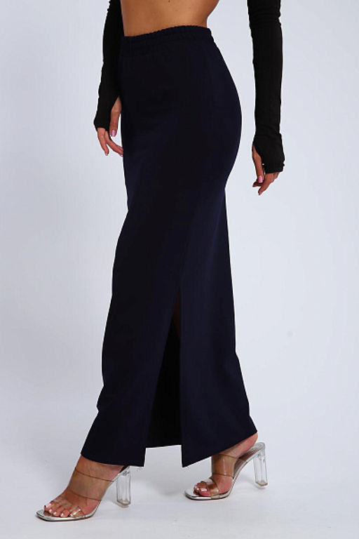 Юбка, футер (01056, черный макси) - Плиона фото 37