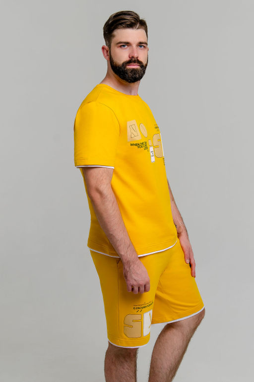 Арт. 63611 Комплект с шортами мужской 48-56 (5 шт) Цвет:горчичный - Идеал фото 13