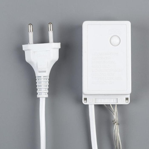 Гирлянда Водопад 2?1.5 м, IP20, прозрачная нить, 400 LED, свечение жёлтое, 8 режимов, 220 В - Luazon lighting фото 7