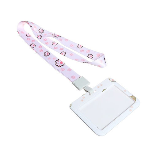 Бейдж горизонтальный Calligrata, «Лапки», внешний размер 100×78 мм, внутренний размер 52×82 мм, на ленте-42 см, пластик