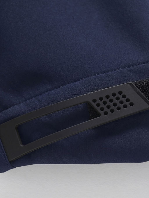 Ветровка мужская софтшелл виндстоппер с капюшоном спортивная темно-синего цвета 9615_1TS