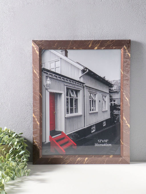 Фоторамка пластик 30х40 см "Гедеон" шоколад с золотом 47х37х2 см