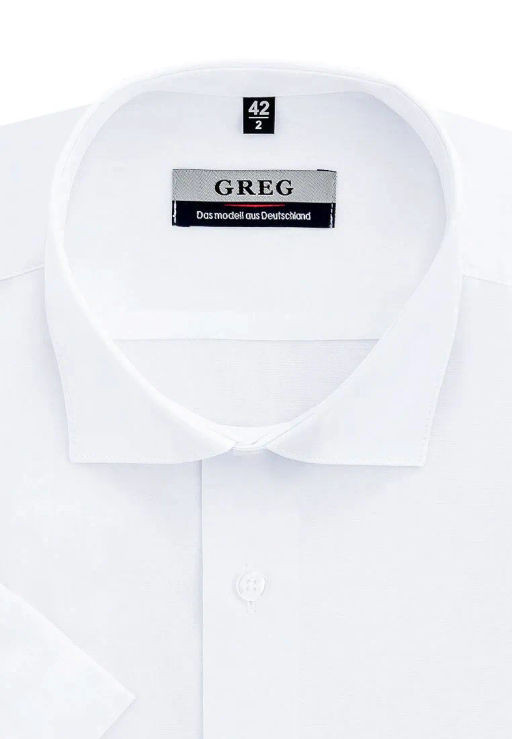 Сорочка мужская короткий рукав GREG 100/109/WHITE/ZV_V