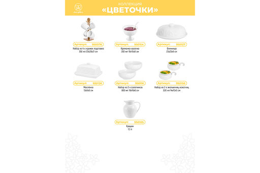 Кувшин 1,3 л 16*13*15,5 см Цветочки - Elan gallery фото 18