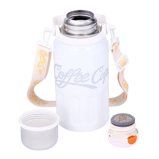 Термос для чая и кофе "Coffee cup", 1 л, сохраняет тепло 10 ч, белый