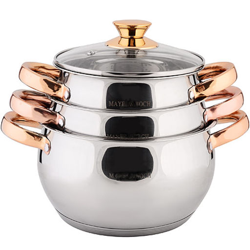 40458 Набор кастрюль 2л+3л+4л нерж/зол.руч MB(х4) - Mayer&boch фото 4