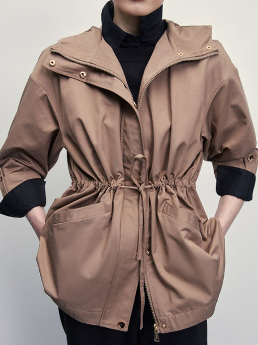 Куртка с капюшоном на кулиске / Zarina  фото 3