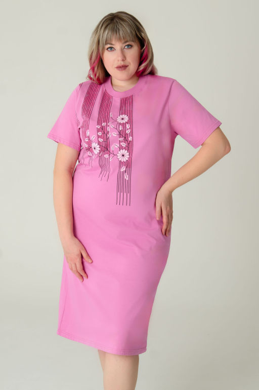 Арт. 4161 Туника женская 52-60 (5 шт) Цвет:пудра - Калинка фото 2