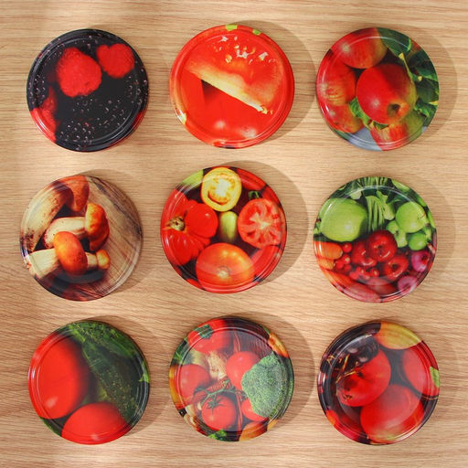 Цена за 20 шт. Крышка для консервирования Элитная, ТО-82 мм, лакированная, упаковка 20 шт, цвет МИКС - Simaland фото 5