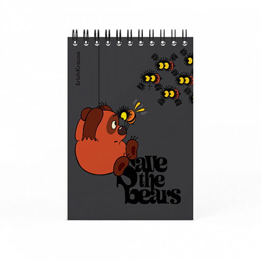 Цена за 4 шт. Записная книга на спирали ErichKrause Винни-Пух, А6, 60 листов, клетка_MIX-PACK  фото 4