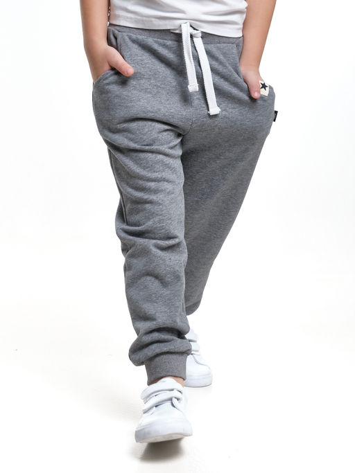 Брюки для мальчика штаны спортивные 22-0510 темно-серый меланж - Mini maxi фото 5