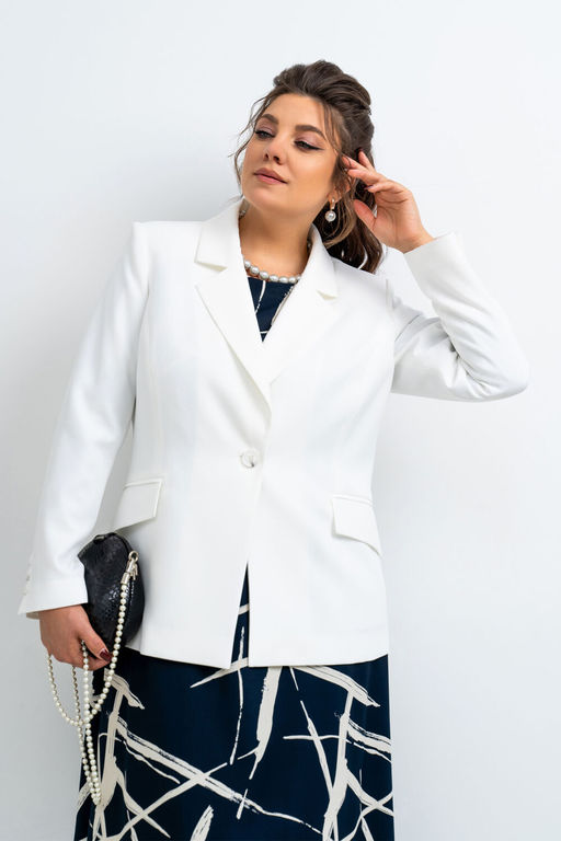 Жакет Aira Style 24-035 Светло-молочный фото 7