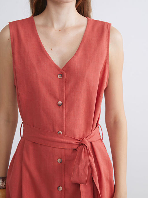 V Yaka Ku?akl? Elbise