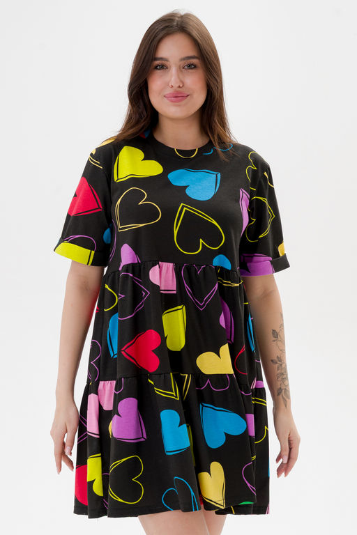 Платье женское из кулирки Бохо солнечное сердце - Амадэль фото 2