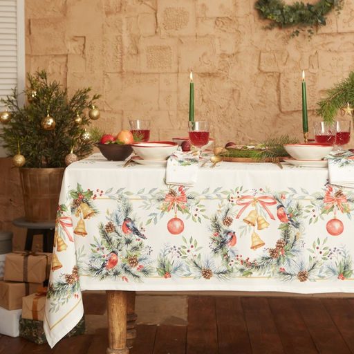 Набор салфеток сервировочных «Этель» Christmas bells, 40×40 см - 4 шт., 100% хлопок 100%, саржа 190 г/м²