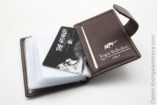 Женская кожаная визитница Sergio Valentini СВ 8030-010  фото 10