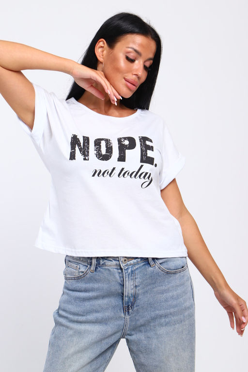 Футболка с надписью Nope, not today, Арт. 804