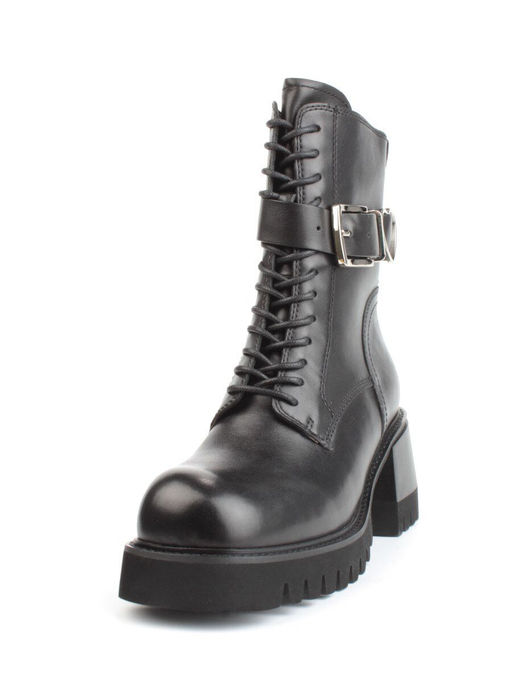 01- GZ6115-G71 BLACK Ботинки демисезонные женские (натуральная кожа)