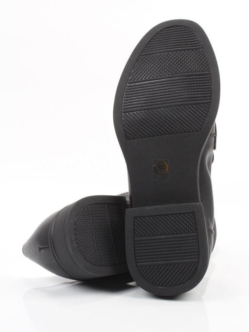 03-DEB104-1 BLACK Лоферы женские (натуральная кожа)